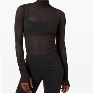 Lululemon sheer thrill mock neck